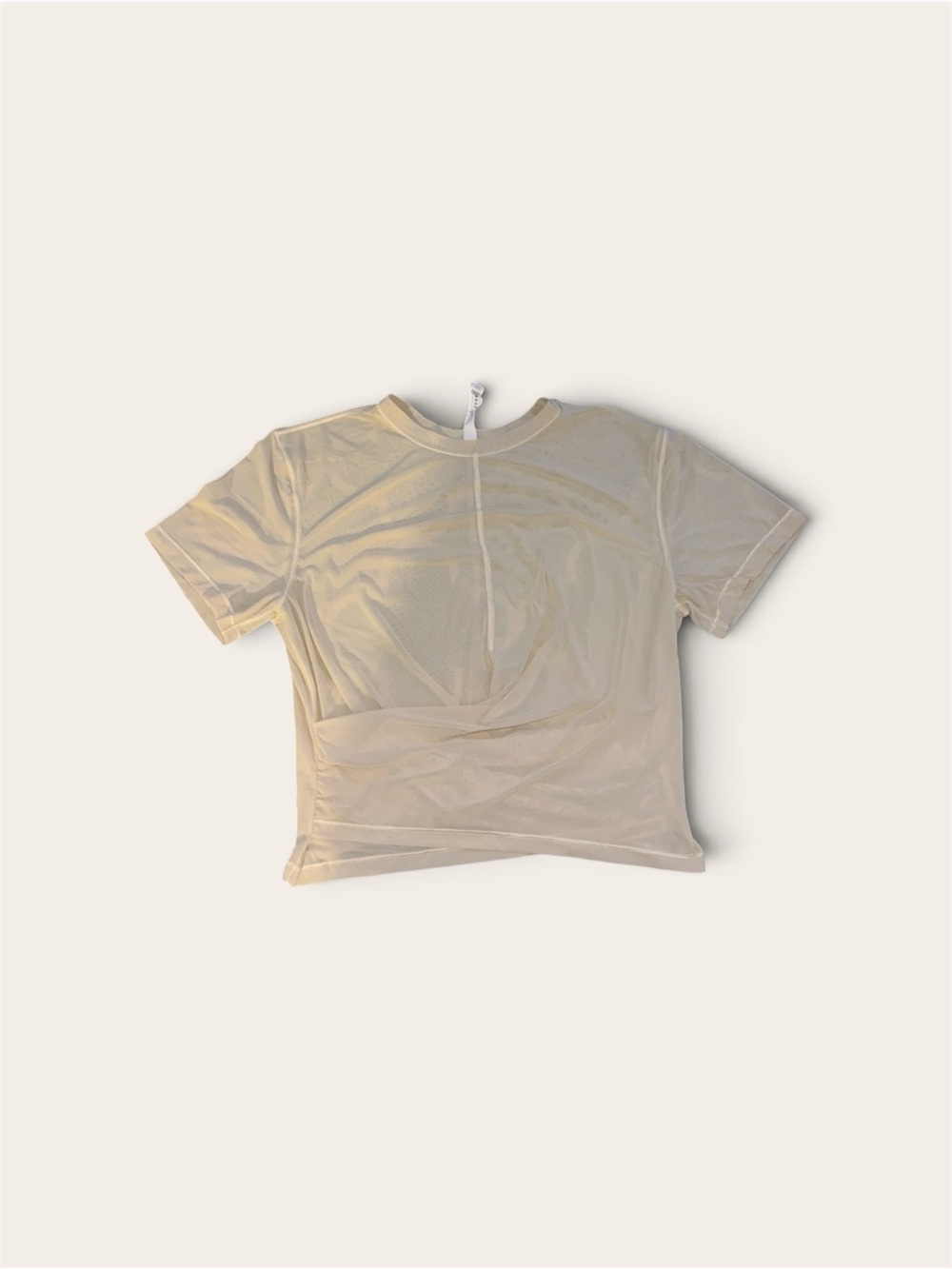 Lulu lemon mesh tan crop top